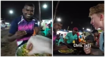 Police Shared food with American Vlogger Chris Lewis in Chennai Marina Beach 