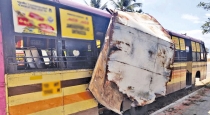 Dindigul Palani Bus Top Cover Pushout by Heavy Wind 
