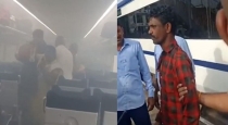 Man firing Cigarette in Train causes fogy situation 