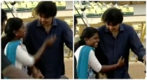 Actor vijay hugging his fan as sister