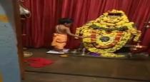Small kid as smart priest in temple