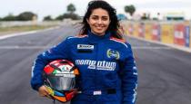 nivedha-pethuraj-car-racing-practice-photos-viral