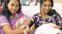 Twins gave babys same day same hospital