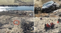 The car fell into a 40-foot ditch america 