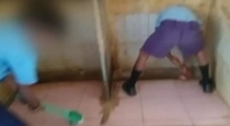 Karnataka Students forced to clean toilets