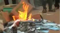 karnataka-kolar-hindu-peoples-burned-christian-advertis