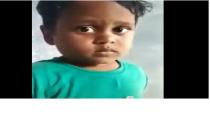 young boy talking with crying