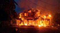 SRILANKA FORMER MINISTER HOUSE SET ON FIRE 