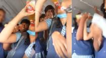 Chengalpattu School Girls Drinking Liquor Beer During Travel Bus With School Uniform 