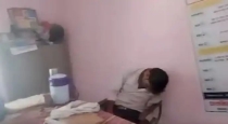 The teacher was sleeping in the classroom under the influence of alcohol.. The authorities took action..!