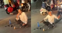 man-sitting-in-middle-of-road-traffic-jam-viral-video