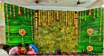 Pondicherry Seliamedu School Teacher Wedding Function Students Make Stage Using Nature Items 