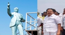 Anbumani blames that ponmudi wear shoes to ambethkar statue 