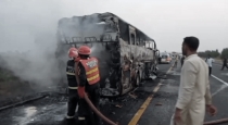 Pakistan Punjab Bus Fire Accident 20 Died 