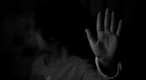 young man cut young girl neck