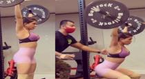 samantha shared her workout video