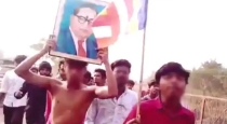 Student ambedkar photo rally viral video 