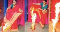 viral-dangerous-reels-woman-saree-fire