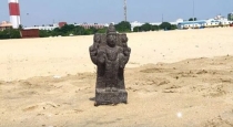 A stone Statute found in the marina