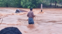 Dindigul 6 man Struggled Car under Flood Later They Rescued Safely 