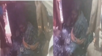 Andhra Pradesh NTR District Road Worker Stuck in Ashbritt Tar Bin