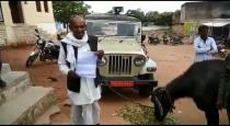 farmer-tied-buffalo-in-thasildhar-jeep