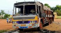 truck-which-loaded-wheat-got-fire-at-sivagangai