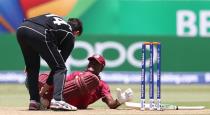 Newzland players lifted west indies player out of the groumd