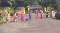 Women protesting for drinking water at neyveli