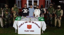 Three members of the Lashkar-e-Taiba terrorist organization were arrested for walking around with the Pakistani flag..