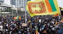The protests erupted again as protesters gathered in Colombo