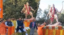 UP 12 feet tall statue of Lord Lakshmana at the airport... Chief Minister Yogi Adityanath inaugurated...