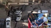One person has died after a car park collapsed in New York City.