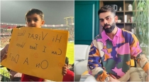 Child hold Poster RCB Vs CSK Match Virat Uncle Can I Date with Vamika 