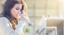 Problems of drinking water while eating